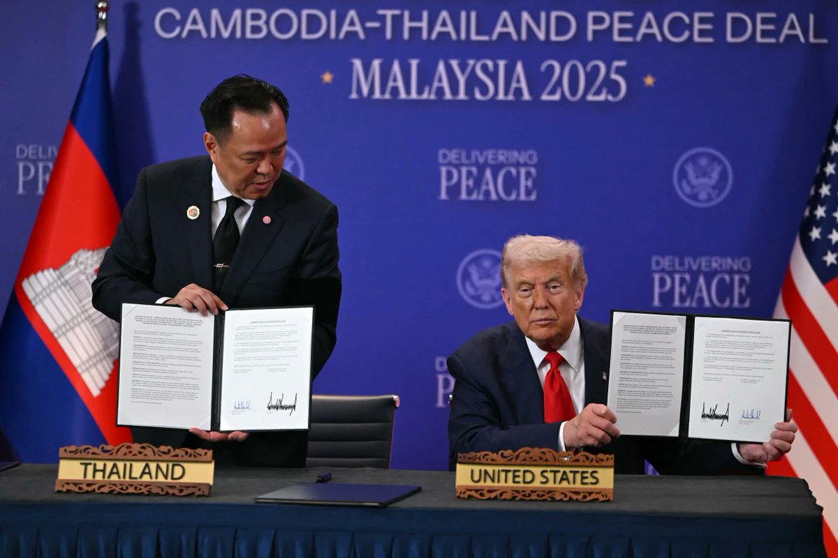 Thailand has paused a Trump-brokered peace deal with Cambodia after two Thai soldiers were injured by a landmine near the border. Thailand will halt the planned release of 18 Cambodian prisoners, and has filed a protest with ASEAN
