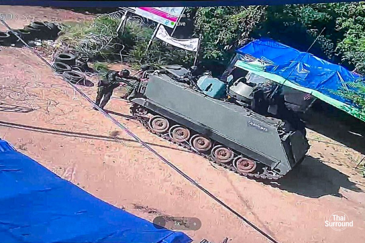 Thailand’s 1st Army Region has crossed into Cambodia. The Burapha Task Force has seized Pairachan Village and is now setting up barbed-wire defensive lines, per Khaosod